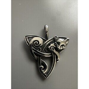 Unisex Stainless Steel Pendant Celtic Triquetra Trinity Knot Pendant 24” Chain